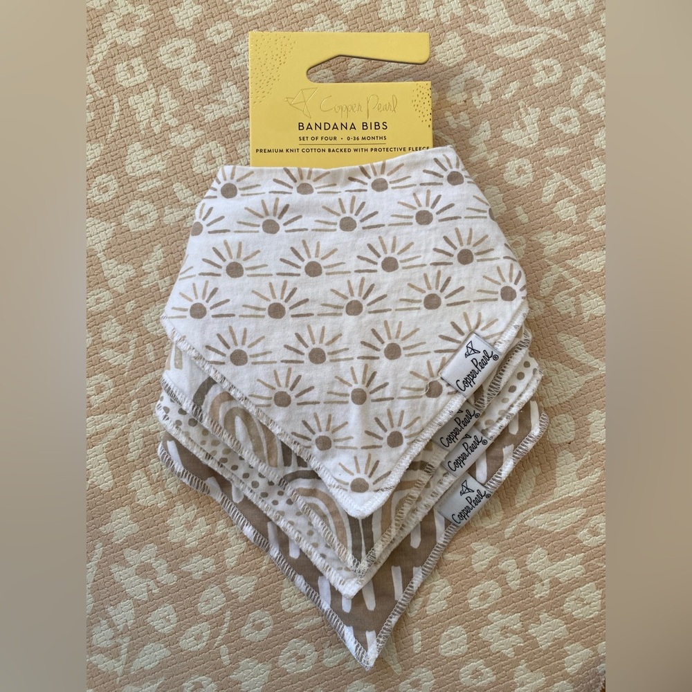 Copper Pearl bandana bibs